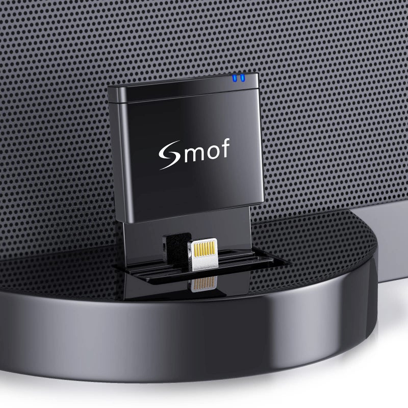 Smof 8 Pin Bluetooth Adapter Receiver Only for Bose Sounddock III/XT, Philips DS1155B/93, Philips AJ7260D/93, JBL MS302GM, Yamaha TSX-14, iHome IPL8BN, Zeppelin Air C Bowers Wilkons, RSR DS406BT - Image 1